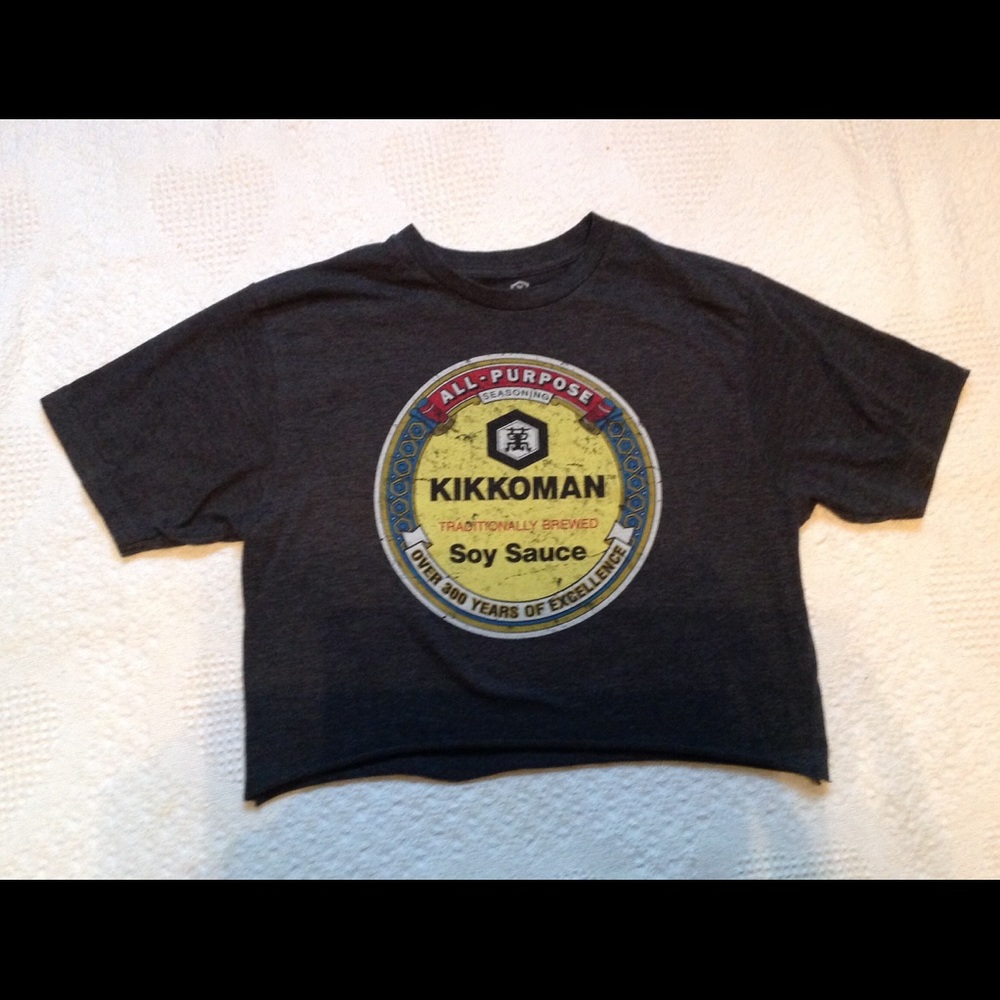 Soy sauce crop top kikoman Japanese DIY sz M - Picture 3 of 4